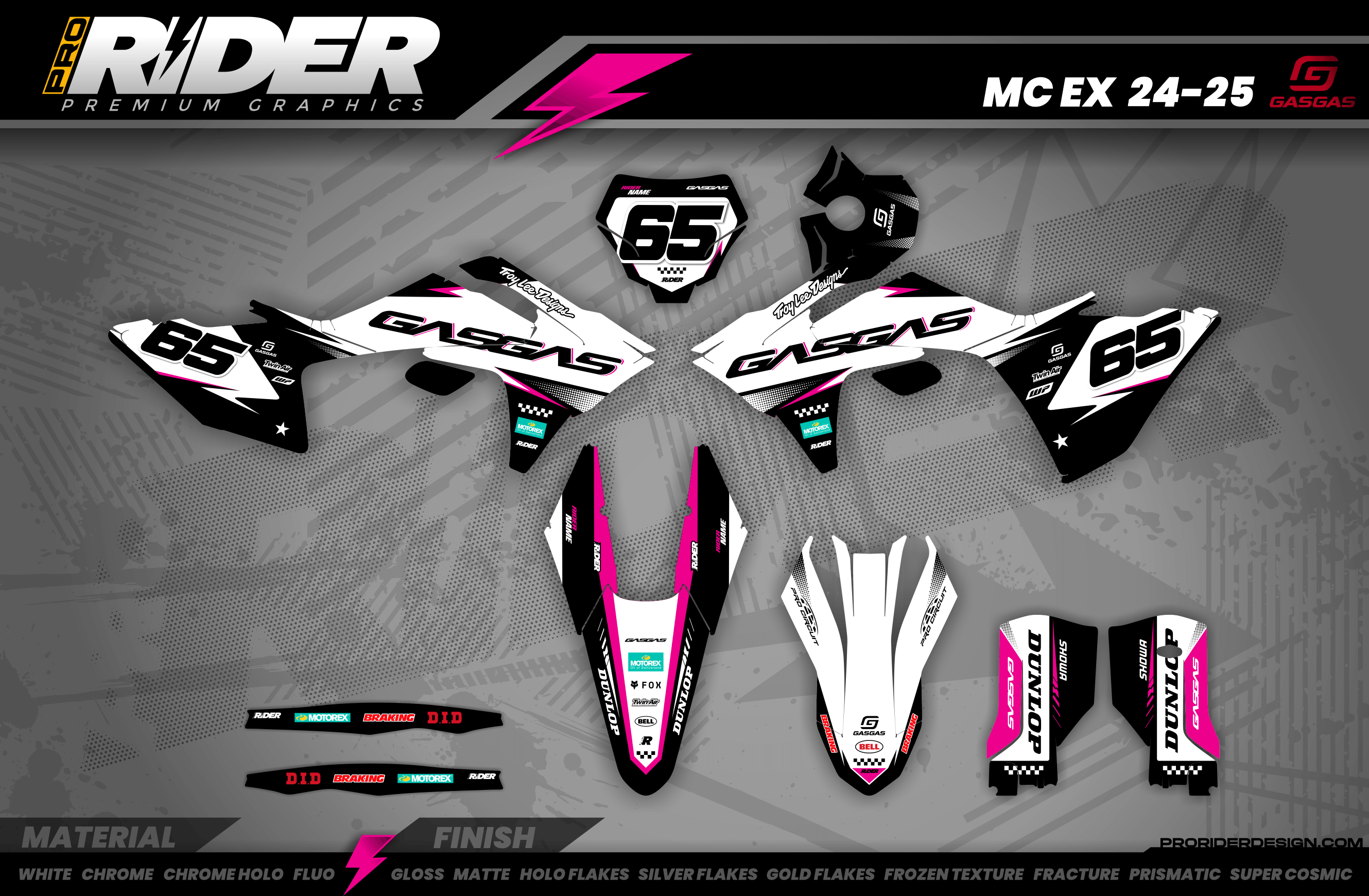 WHITE PULSE GasGas Full Graphics Kit