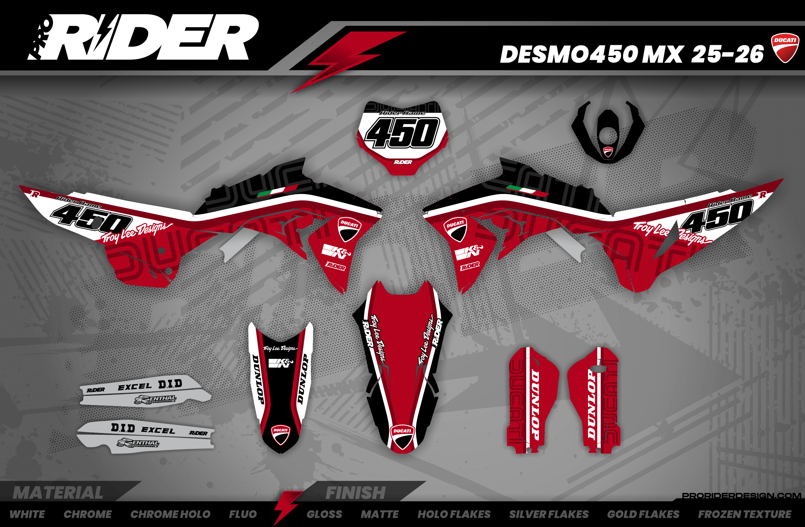 MX TEST Full Graphics Kit DUCATI
