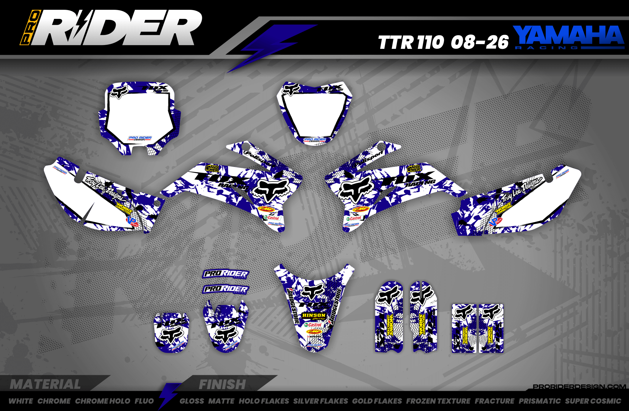 Graphics Kit FOX CAMO BLUE : amaze your friends with an original design