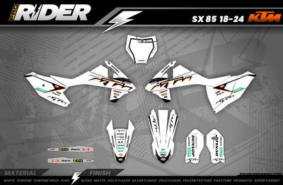 KTM Graphics SX XC SXF XCF EXC.. | Shadow Edition | White & black