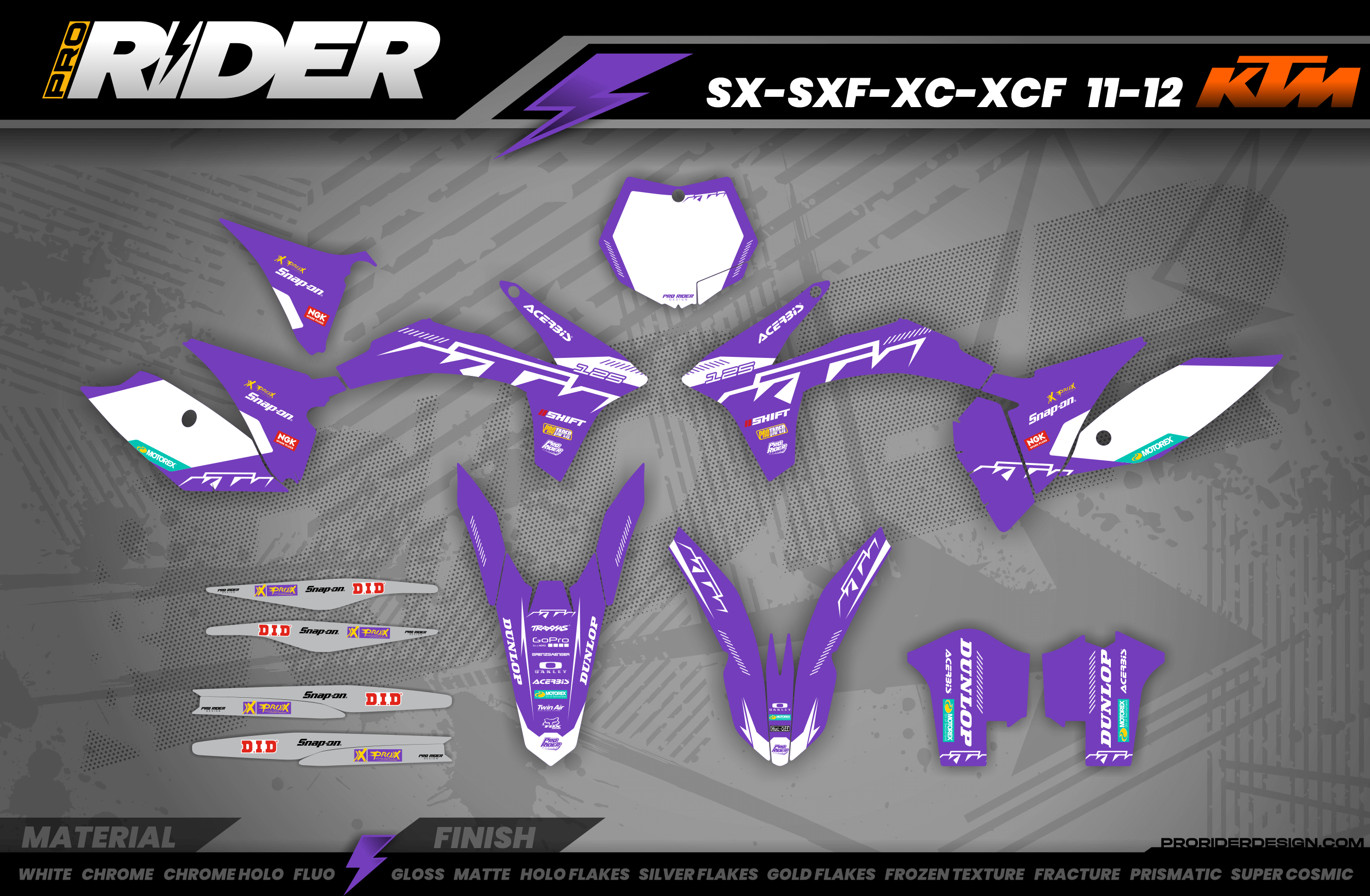 KTM Graphics SX XC SXF XCF EXC.. | Shadow Edition | Purple