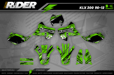 KAWASAKI Graphics Kit JUST1 black and green