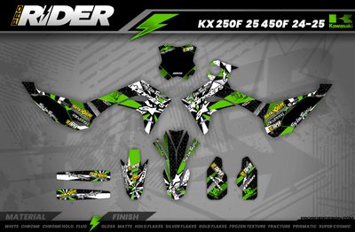 Graphics Kit ALPINESTARS GREEN : Design designed for your Motocross