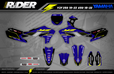 KINETIC YELLOW YAMAHA FULL GRAPHICS KIT