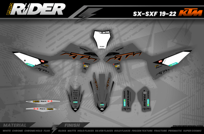 KTM Graphics SX XC SXF XCF EXC.. | Shadow Edition | Grey black