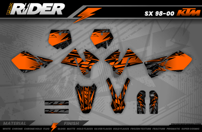 KTM Graphics ORANGE BOLD EFFECT