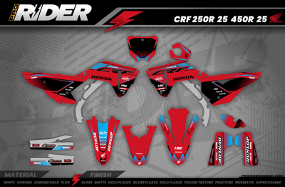 RED HRC Line HONDA Full Graphics Kit