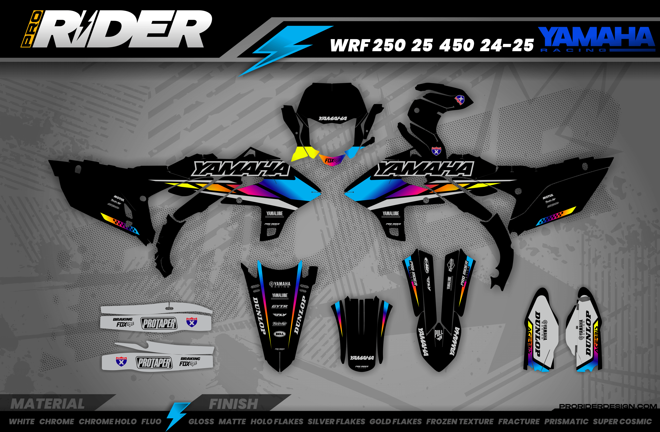 YZ YZF TTR PW Custom Graphics YAMAHA Speed Blocks - BLACK