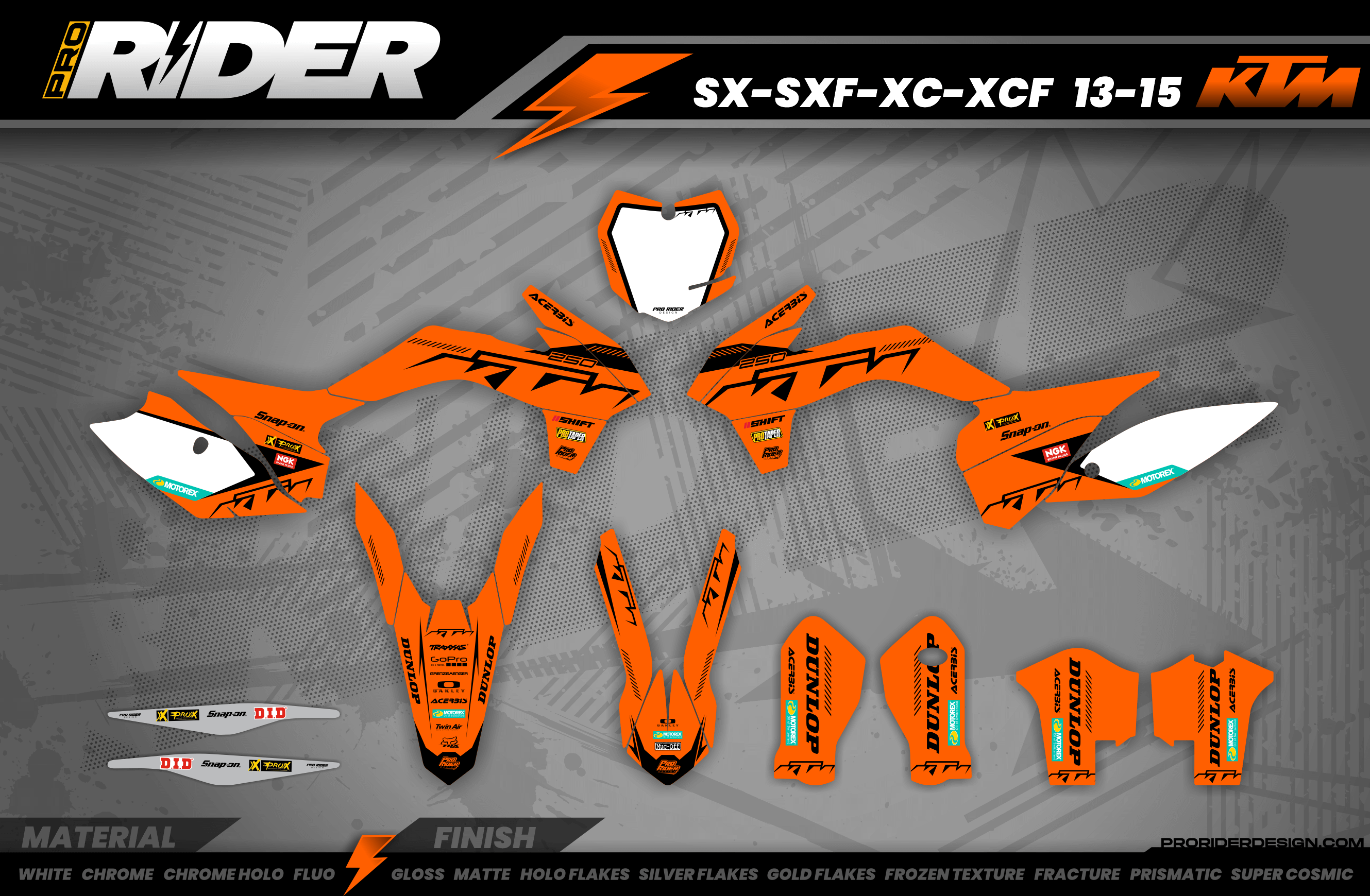 KTM Graphics SX XC SXF XCF EXC.. | Shadow Edition | Orange black