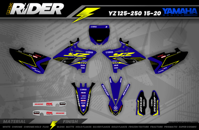 KINETIC YELLOW YAMAHA FULL GRAPHICS KIT