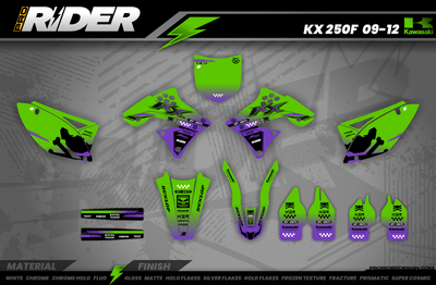 OFF WHITE HYPERGREEN Kawasaki Full Graphics Kit