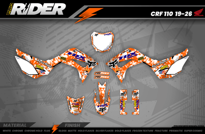 Graphics Kit FOX CAMO ORANGE  : amaze your friends with an original design