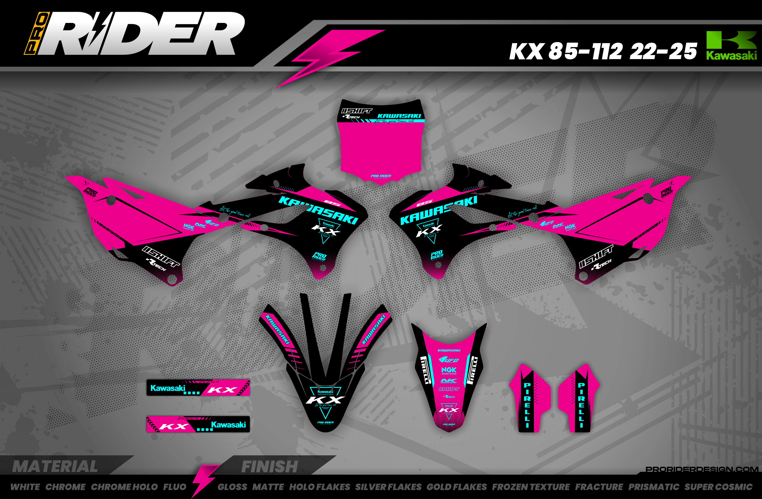 KAWASAKI Graphics Kit PERSO COLLOR
