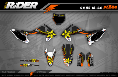 Graphics Kit ROCKSTAR Limited edition ORANGE : Really cheap