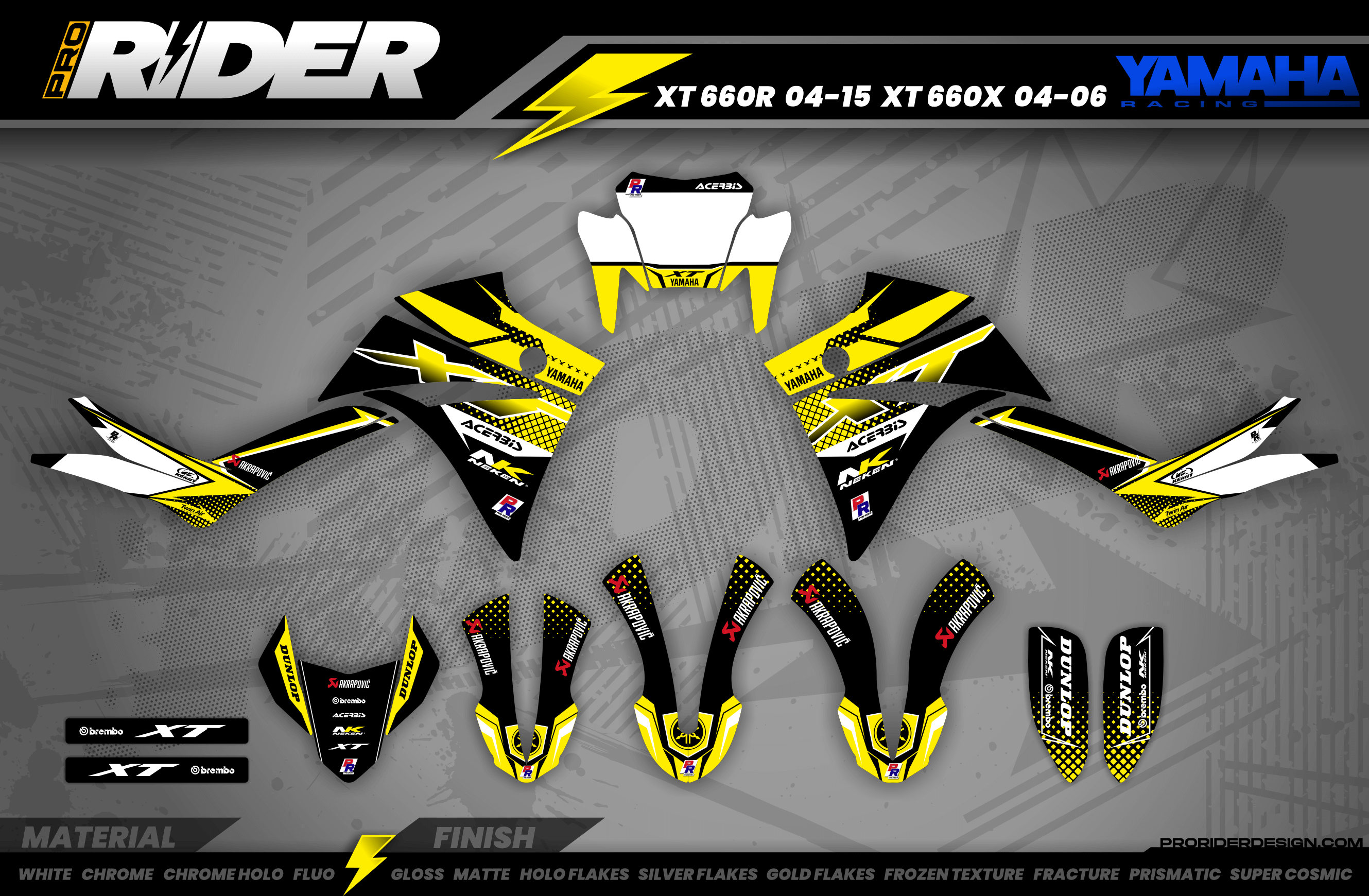 Dirt Bike Graphic kits yamaha FACTORY ENERGY YELLOW : Ultra-resistant glue