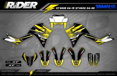 Dirt Bike Graphic kits yamaha FACTORY ENERGY YELLOW : Ultra-resistant glue