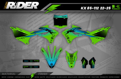GREEN RACESPEC KAWASAKI FULL GRAPHICS KIT