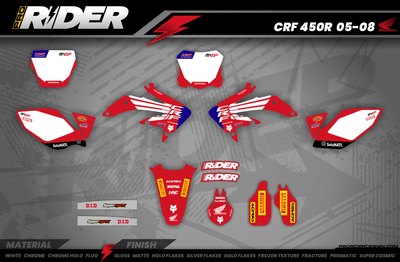 Custom Graphics Motocross HONDA | HRC RED WINGS