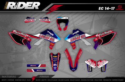 Graphics Kit LUCAS OIL RED : The best kit for your bike