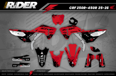 Graphics Kit HONDA Adrenaline Rush RED