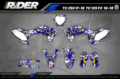 Graphics Kit FOX CAMO BLUE : amaze your friends with an original design