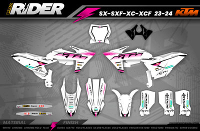 KTM Graphics SX XC SXF XCF EXC.. | Shadow Edition | White & pink