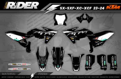 KTM Graphics SX XC SXF XCF EXC.. | Shadow Edition | Black white
