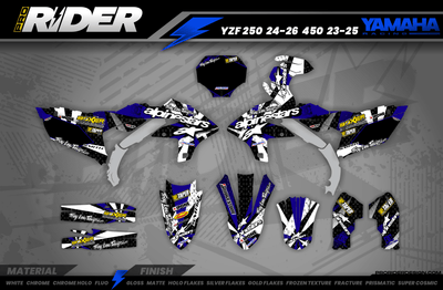 Graphics Kit ALPINESTARS BLUE : Design designed for your Motocross