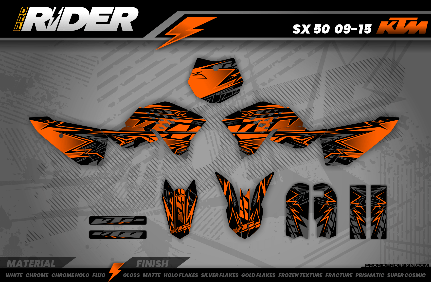 KTM Graphics ORANGE BOLD EFFECT