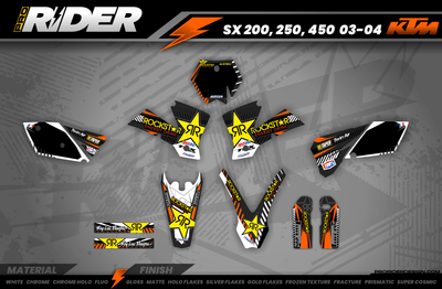 Graphics Kit ROCKSTAR Limited edition ORANGE : Really cheap