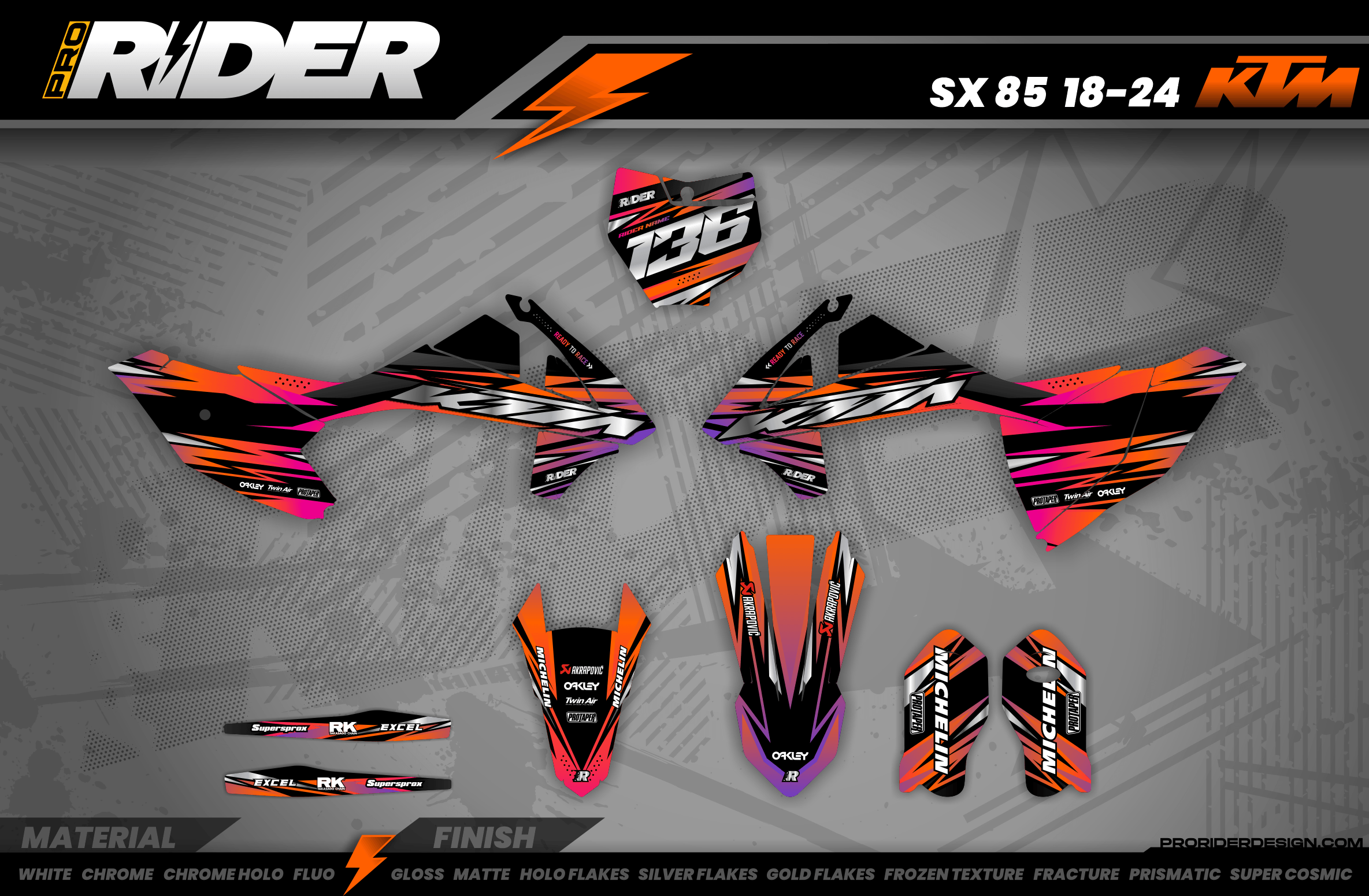 ORANGE LUMEN KTM Full Graphics Kit