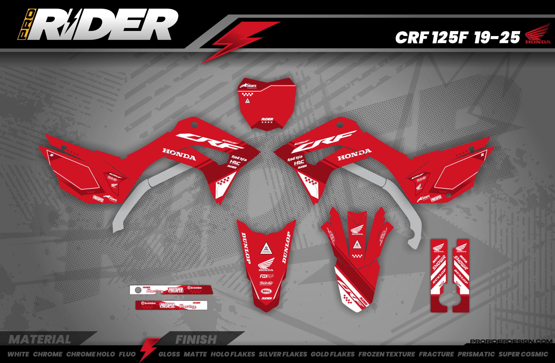 HONDA Full Graphics Kit RED PERFORMANCE