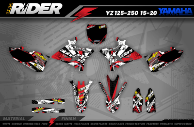 Graphics Kit ALPINESTARS RED : Design designed for your Motocross