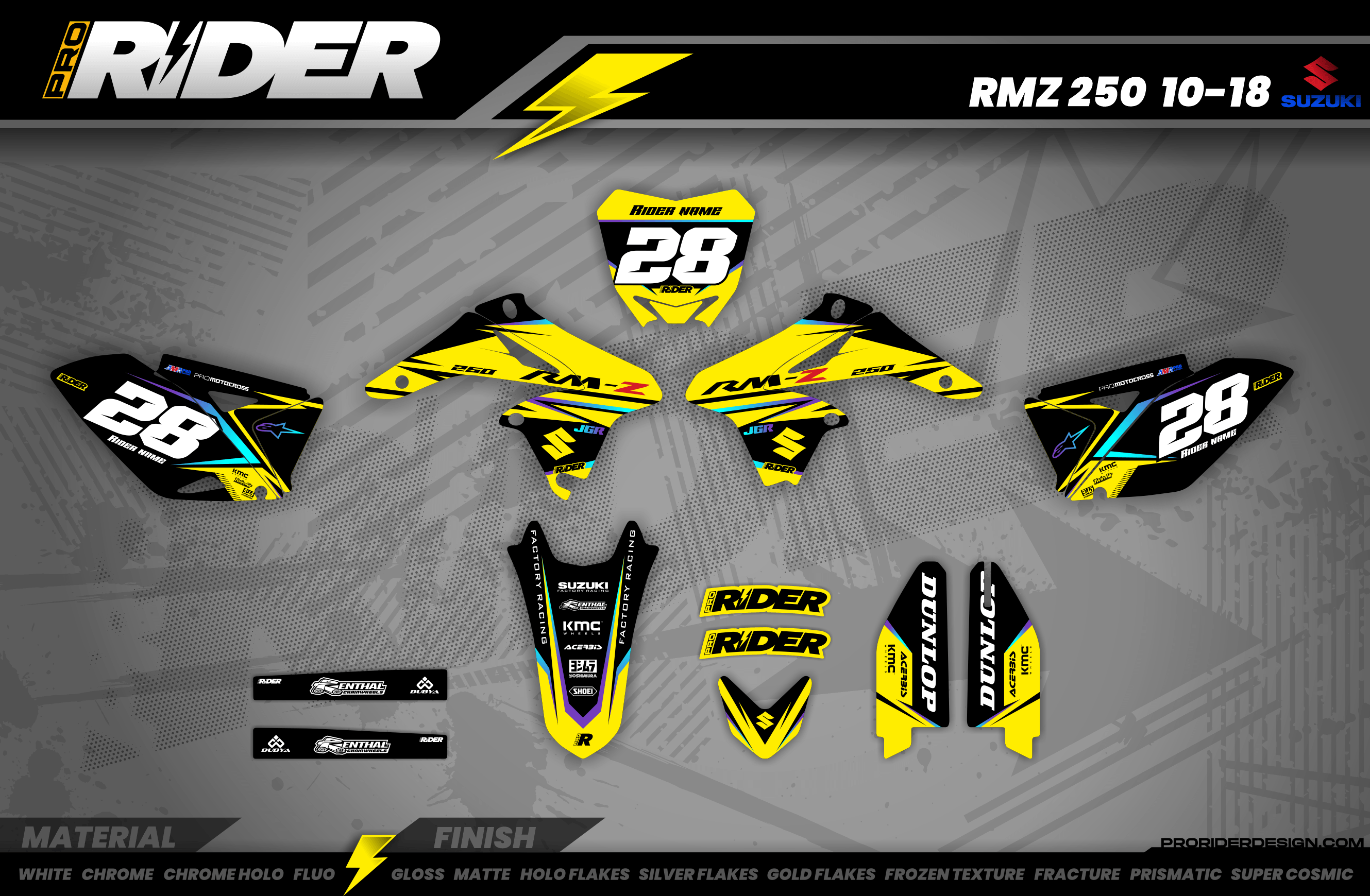 CYAN FIRM Suzuki Full Graphics Kit