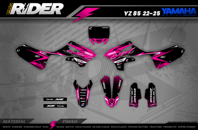 Dirt Bike Graphic kits yamaha FACTORY ENERGY PINK : Ultra-resistant glue