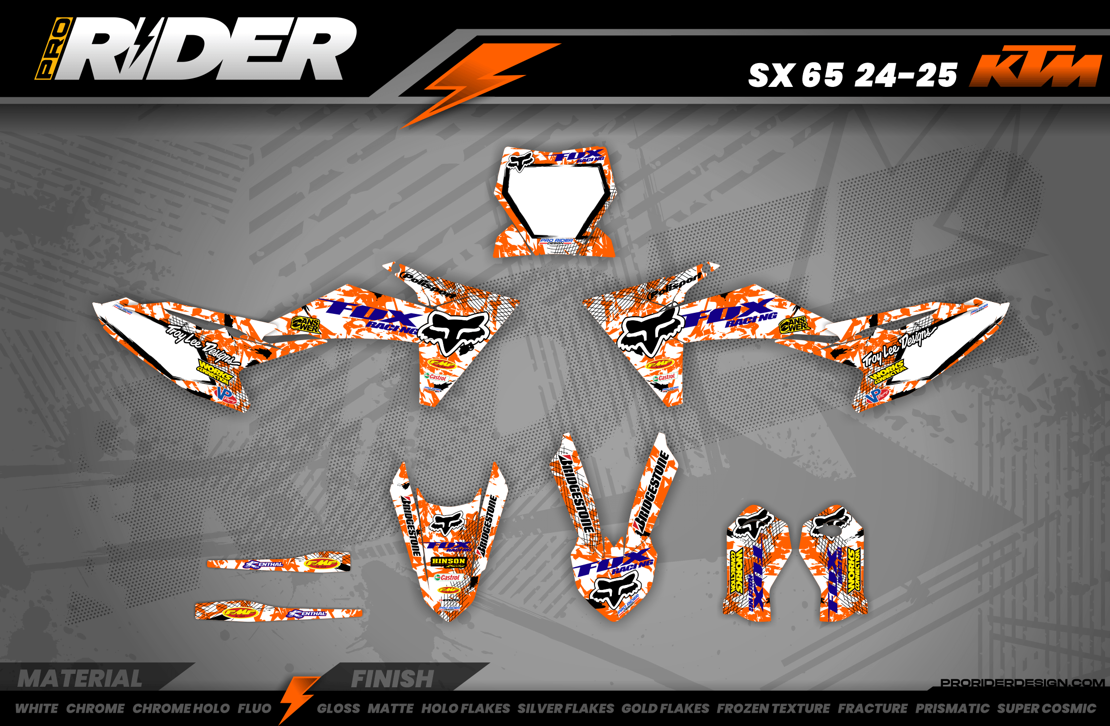 Graphics Kit FOX CAMO ORANGE  : amaze your friends with an original design