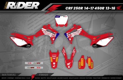 Custom Graphics Motocross HONDA | HRC RED WINGS