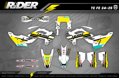 BLACK & YELLOW SOURCE Husqvarna Full Graphics Kit