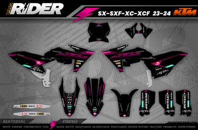KTM Graphics SX XC SXF XCF EXC.. | Shadow Edition | Black pink