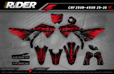 HONDA Full Graphics Kit RED BOLD EFFECT