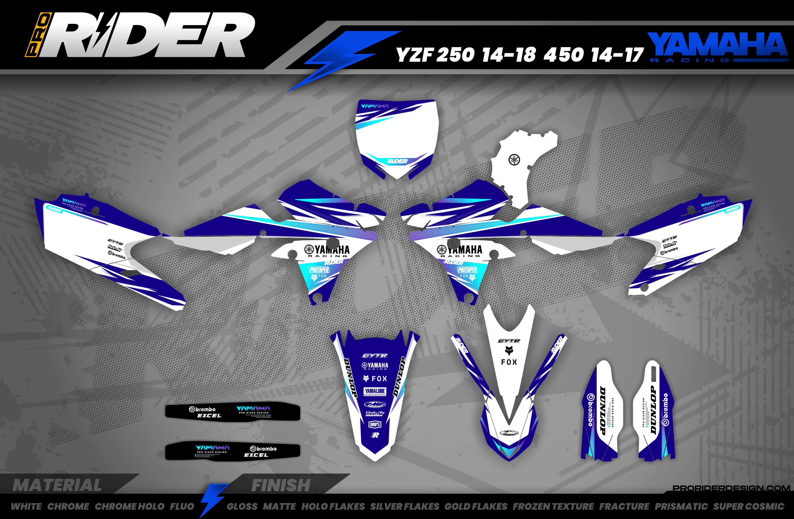 YZ/YZF/WRF FULL GRAPHICS KIT IMPULSE BLUE
