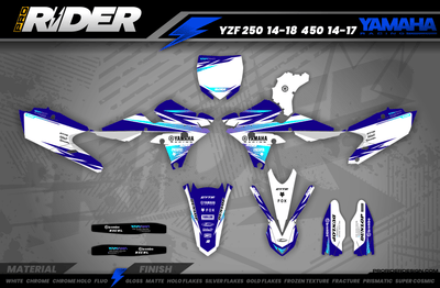 YZ/YZF/WRF FULL GRAPHICS KIT IMPULSE BLUE