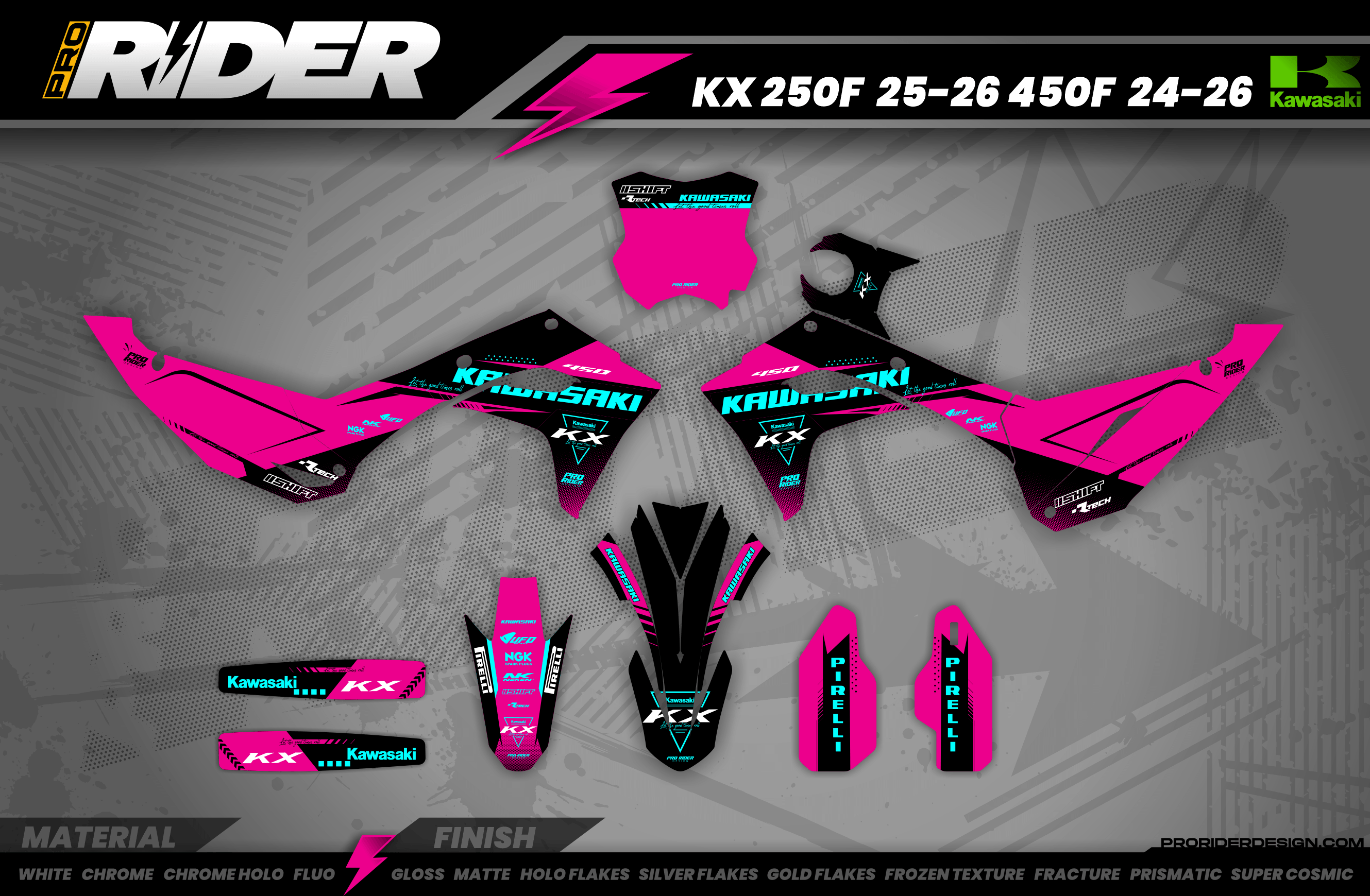 KAWASAKI Graphics Kit PERSO COLLOR