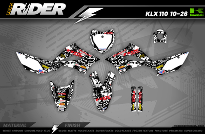 Graphics Kit FOX CAMO BLACK: amaze your friends with an original design