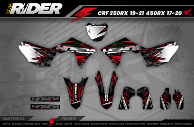 HONDA Full Graphics Kit W-RED BOLD EFFECT