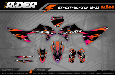 ORANGE LUMEN KTM Full Graphics Kit