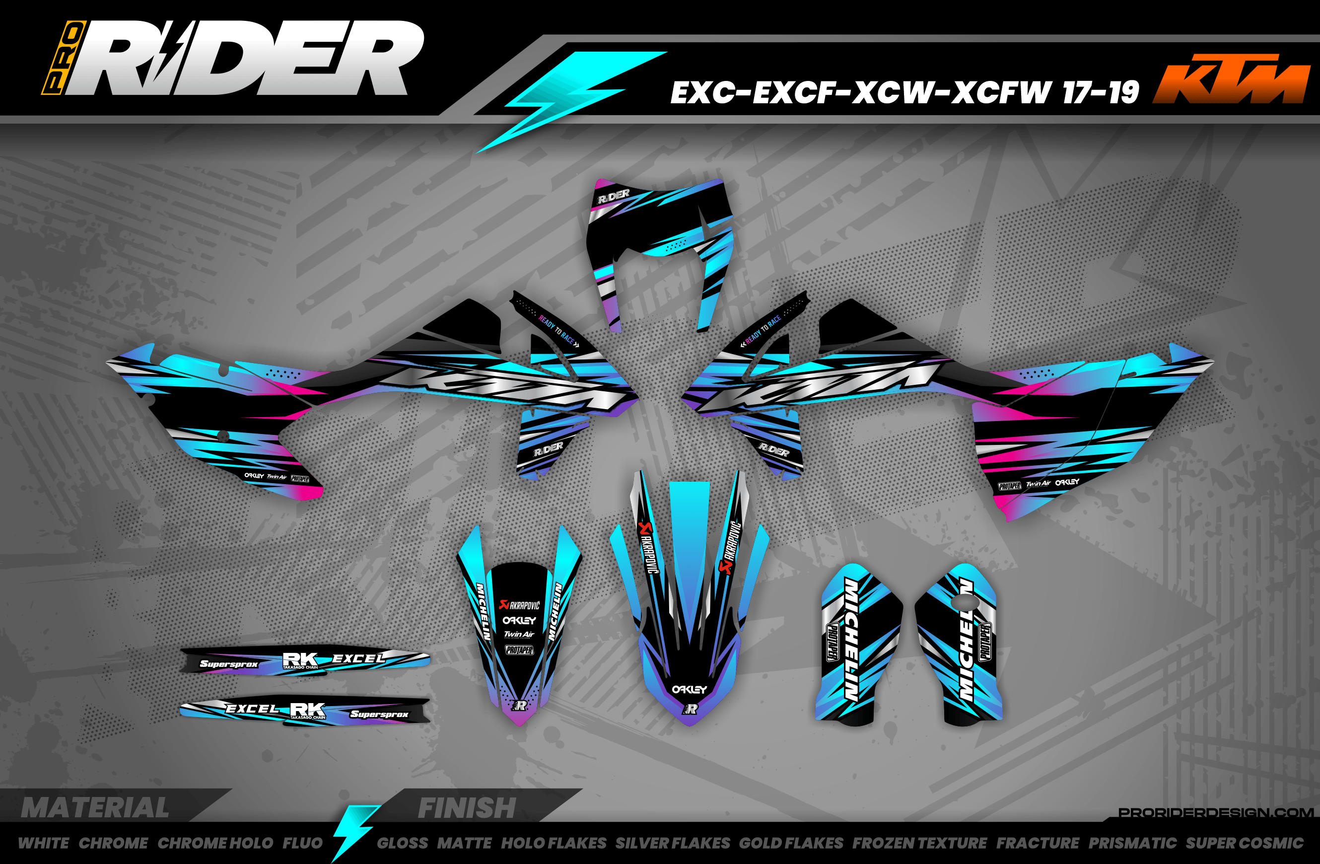 BLUE LUMEN KTM Full Graphics Kit