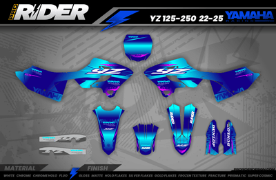 BLUE BOLD YAMAHA YZ/YZF/WRF Full Graphics Kit