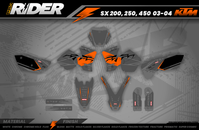KTM Graphics SX XC SXF XCF EXC.. - ProLine Grey/orange