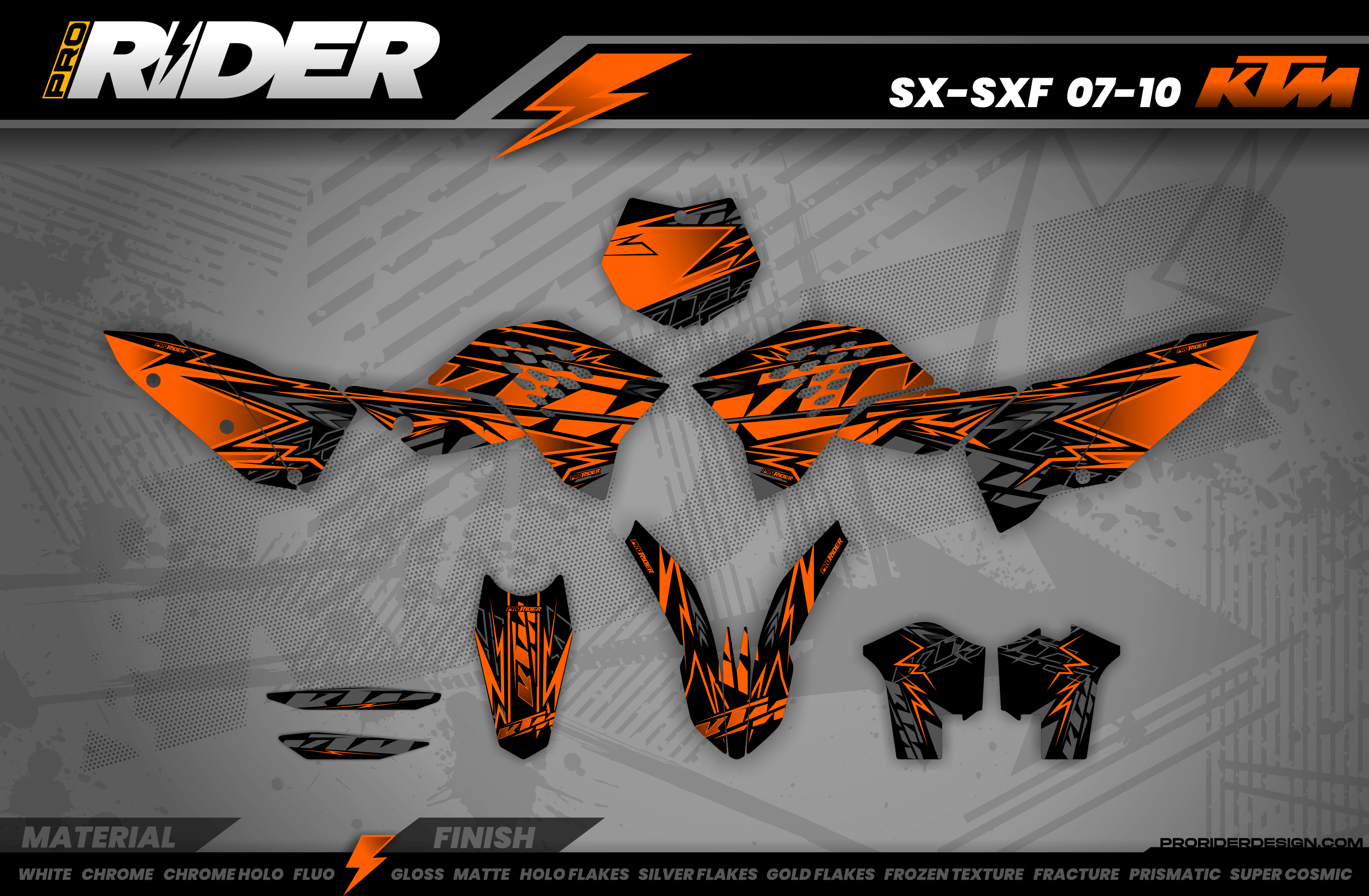 KTM Graphics ORANGE BOLD EFFECT
